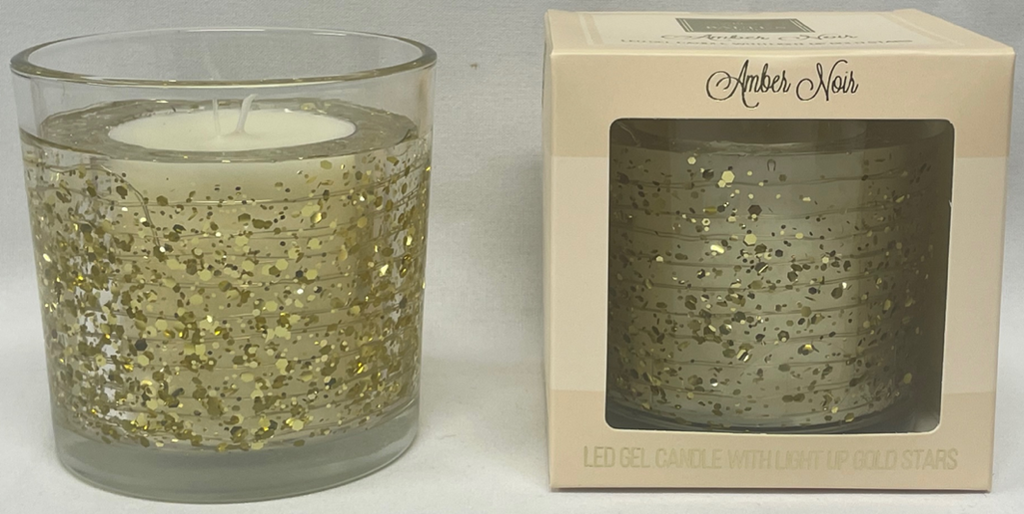 10x10cm LED light up gel candle with g - Watermill Experience