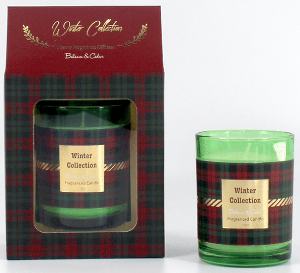 7.4x9.2cm green candle in house box sc - Watermill Experience