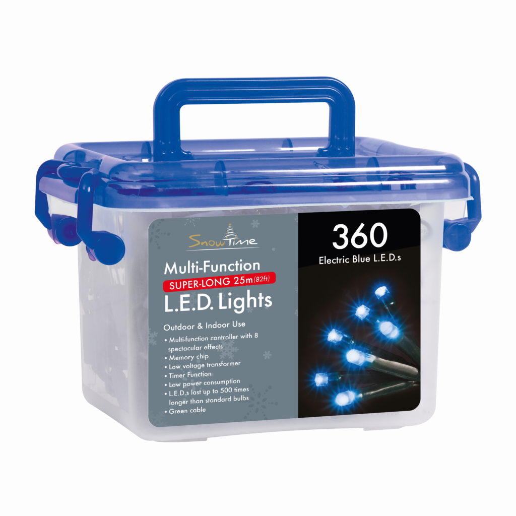 360 Blue LED Multi-Function Lights with Timer 