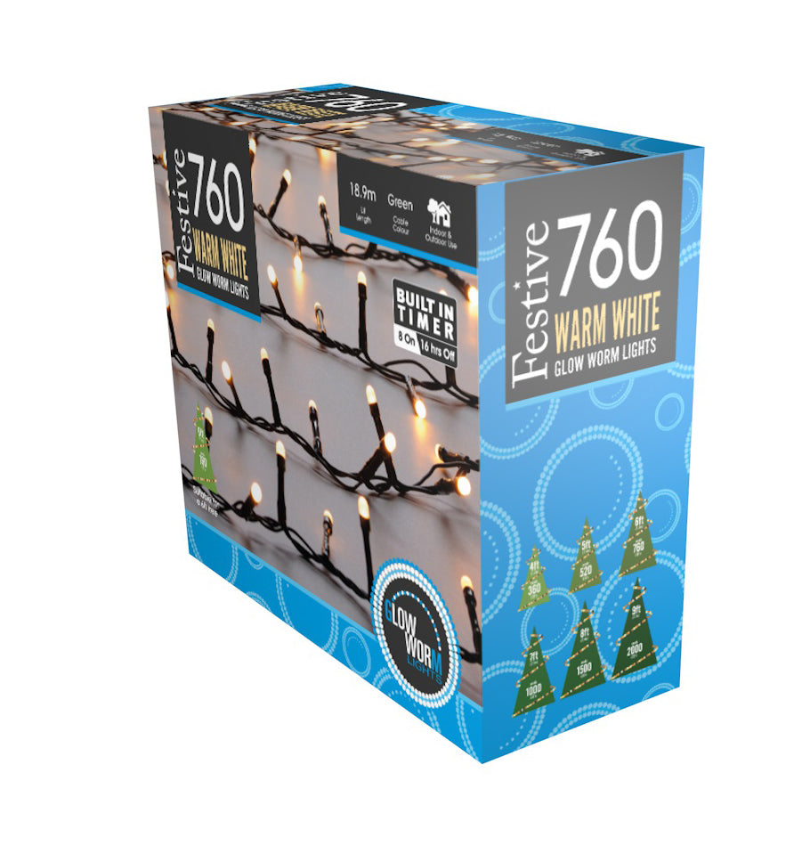 760 glow-worm lights - warm white