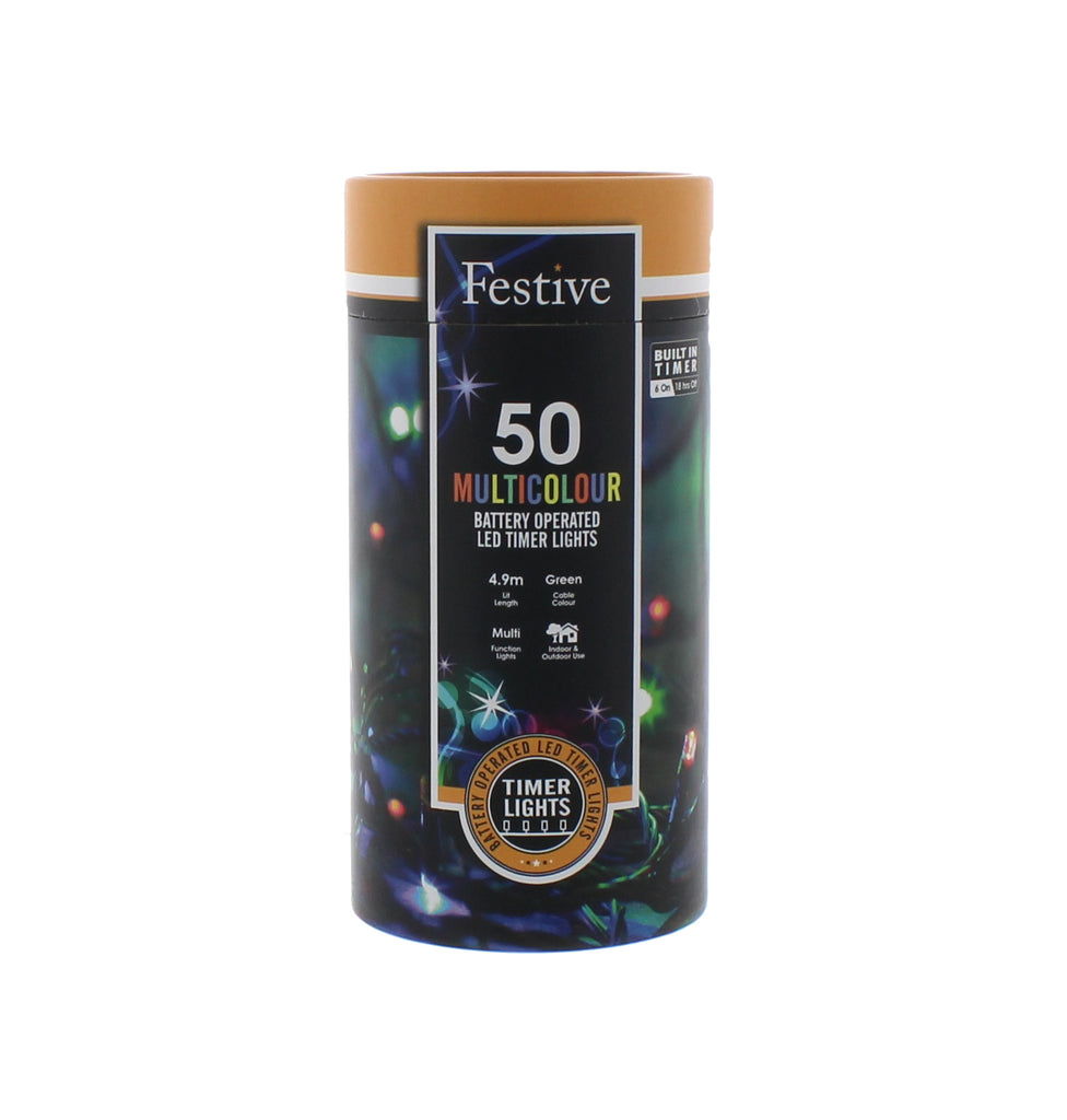 50 bo timer string lights - multicolour