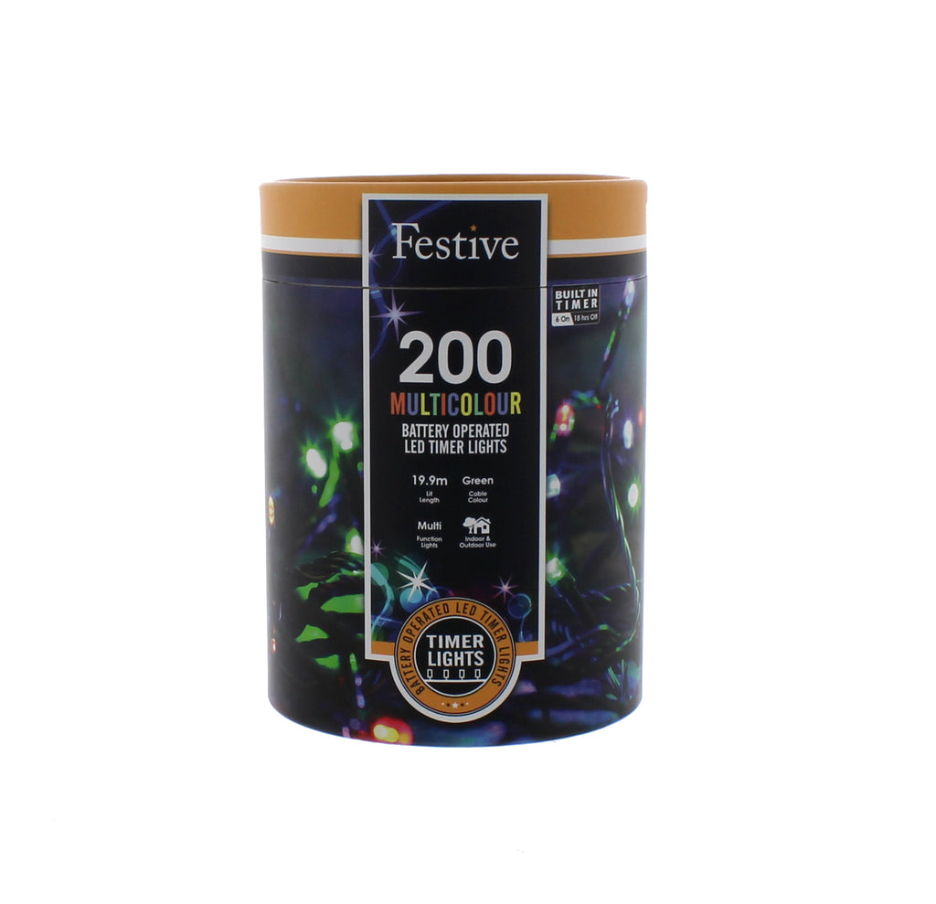 200 bo timer string lights - multicolour