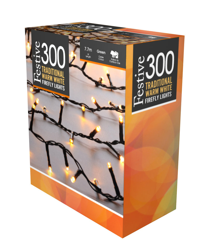300 firefly lights traditional warm whit