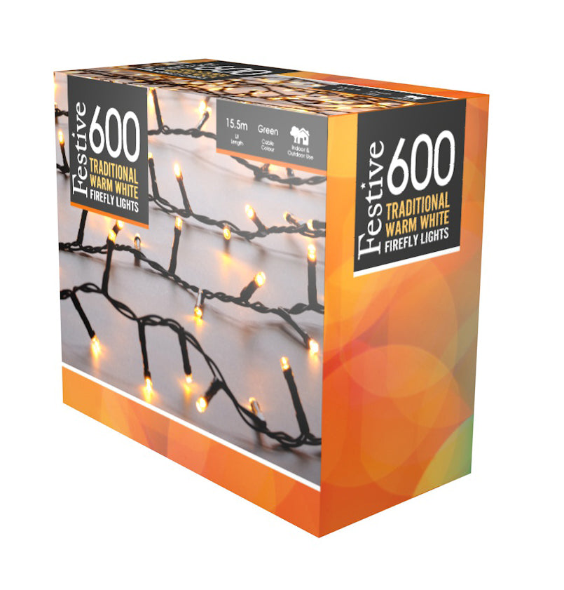 600 firefly lights traditional warm whit